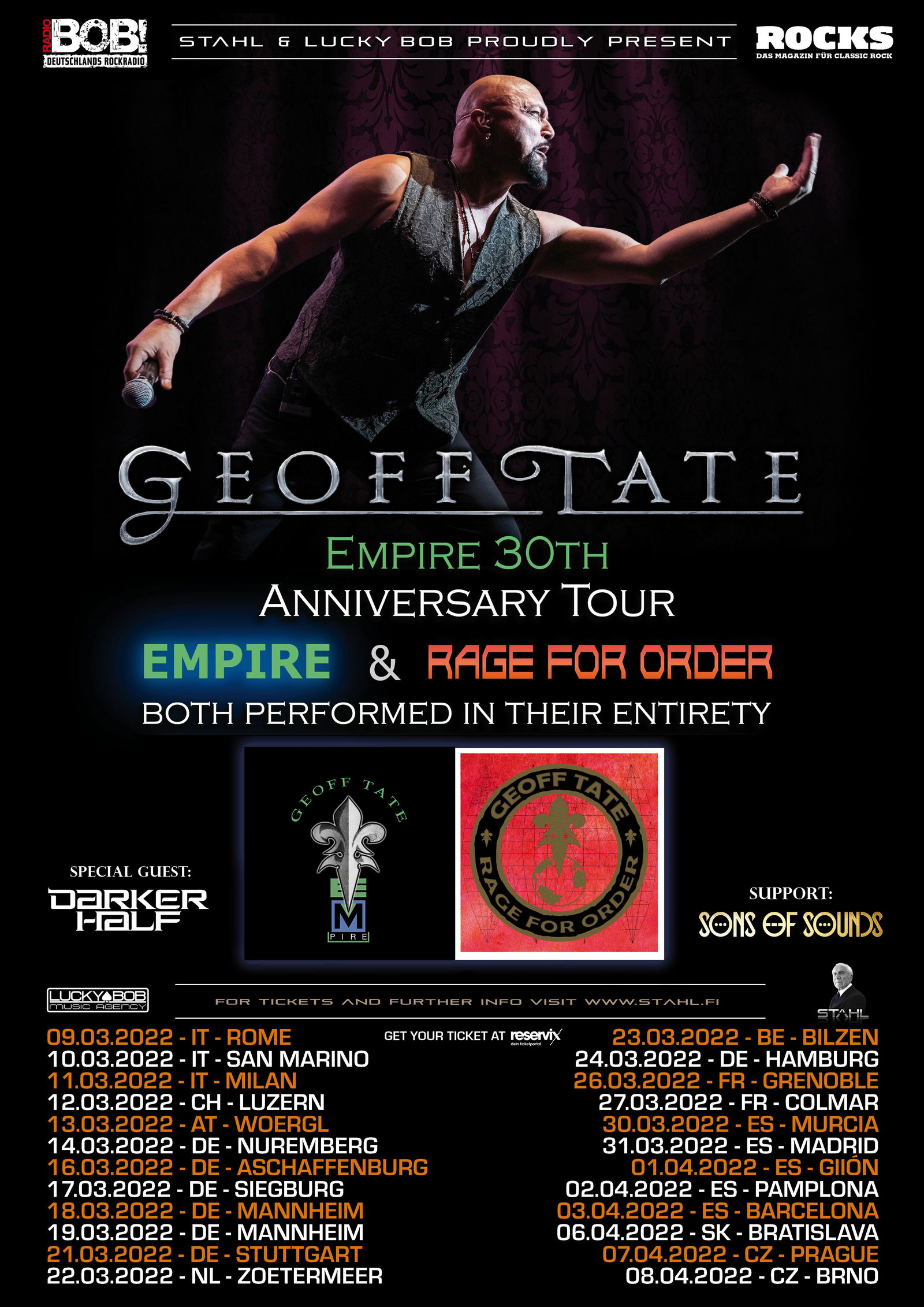 Geoff Tate Empire 30th Anniversary Tour