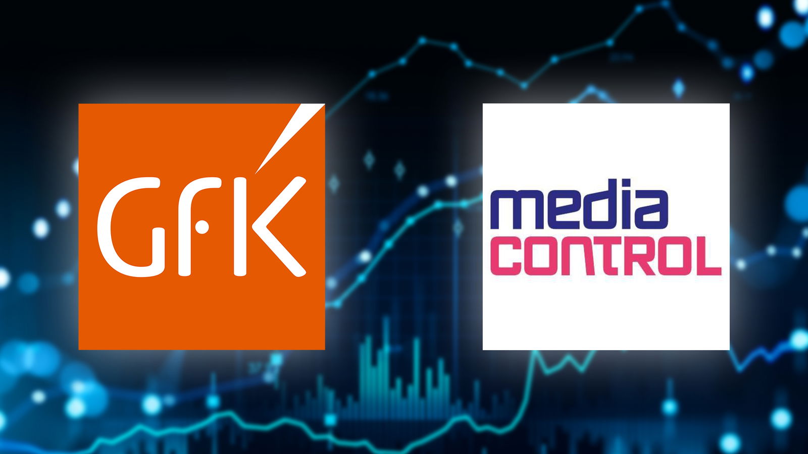 gfk Logo media control Logo vor Hintergrund