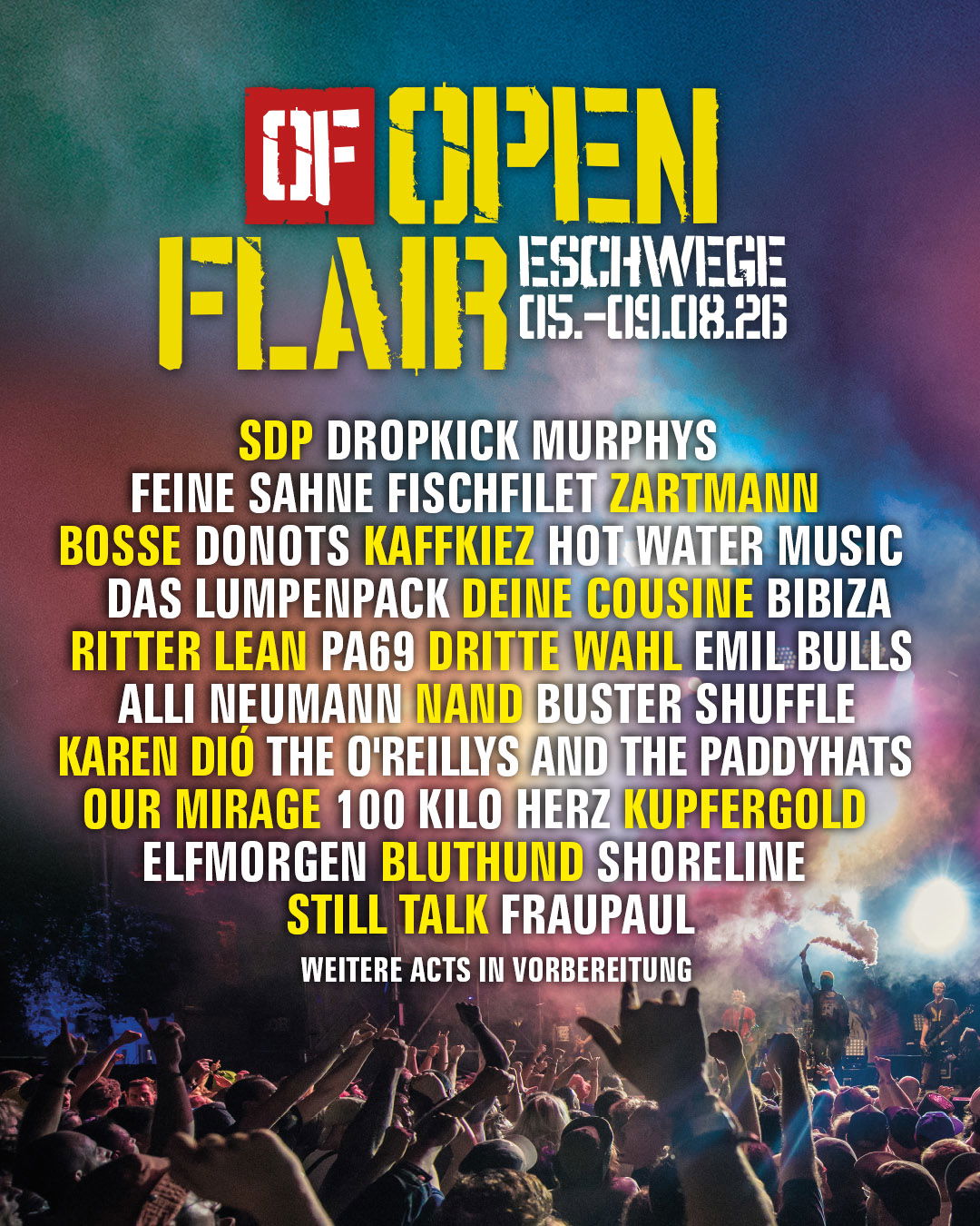 Open Flair Festival 2026 dritte Bandwelle
