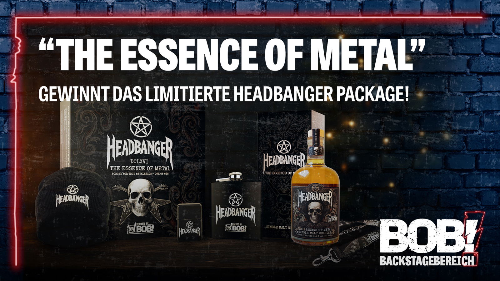 BOBs Headbanger Package gewinnen: Limitiertes Package mit Whiskey, Beanie, Feuerzeug und Co. 