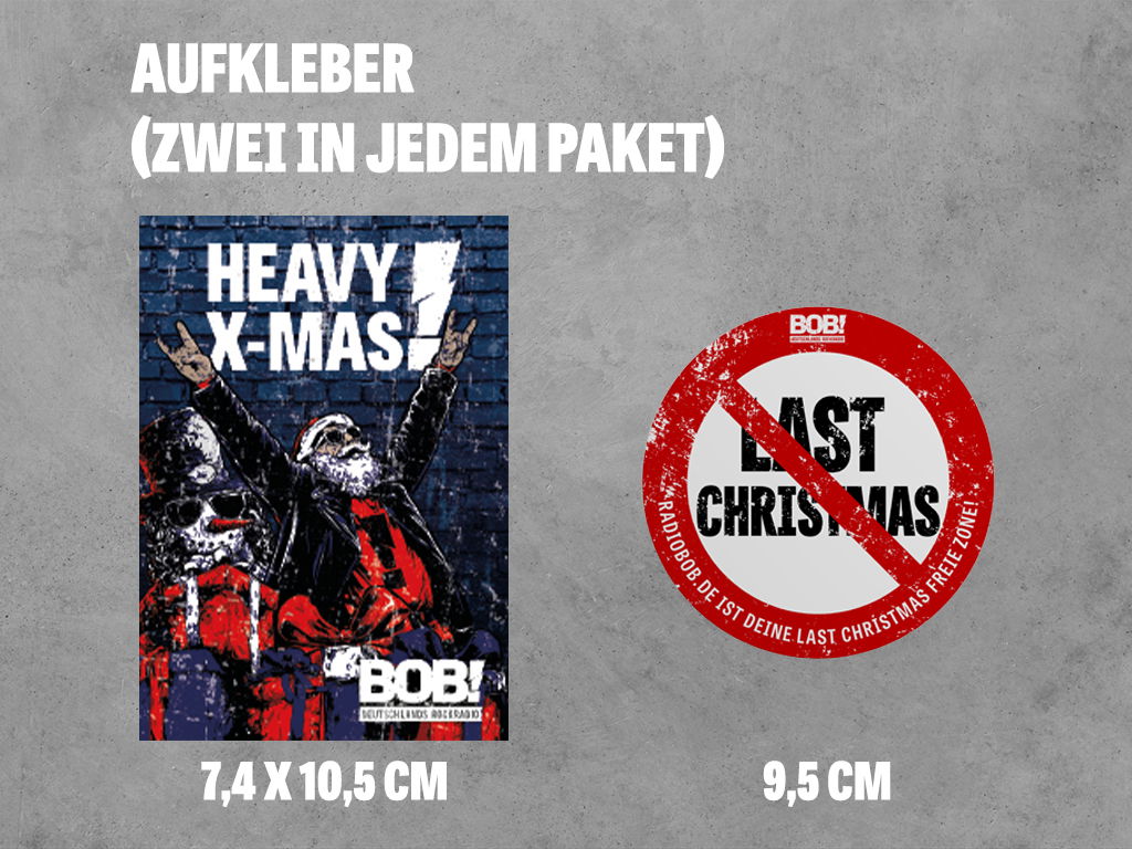 Last Christmas freie Zone: Aufkleber mit zwei Motiven 