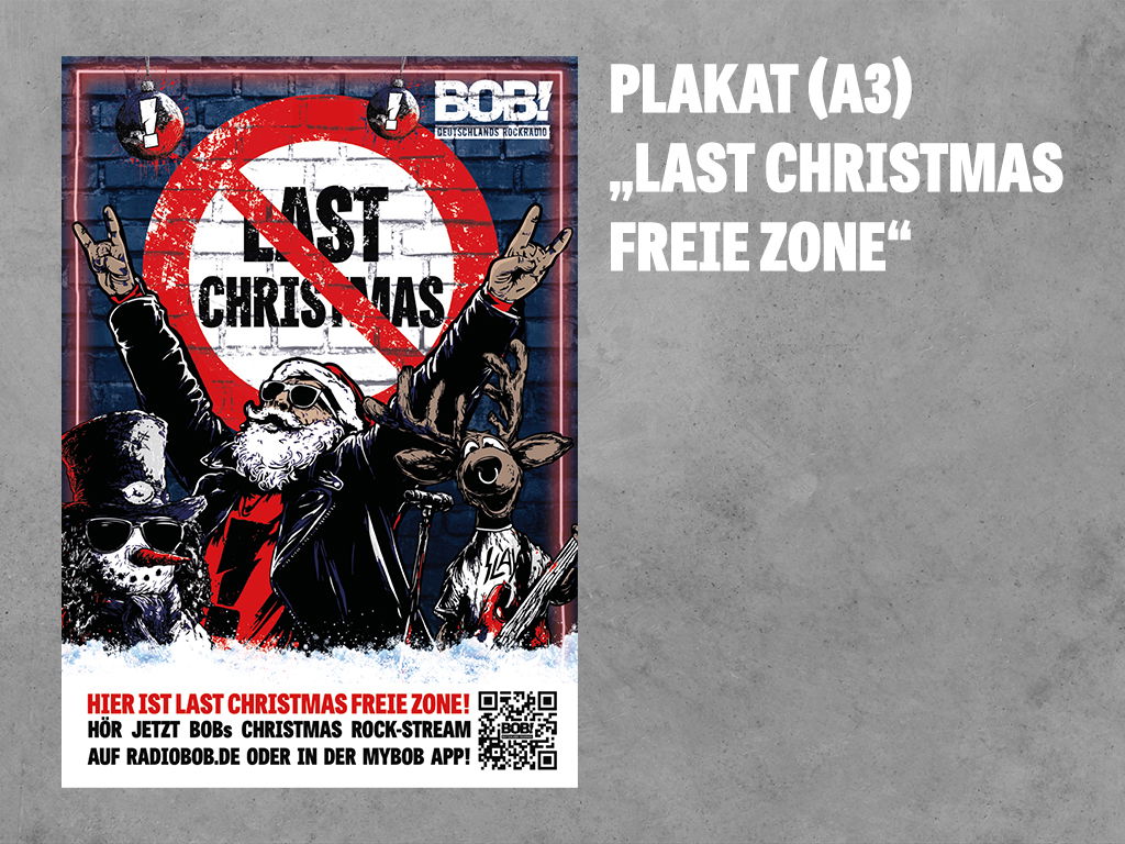 Last Christmas freie Zone: Plakat im DIN-A-3-Format