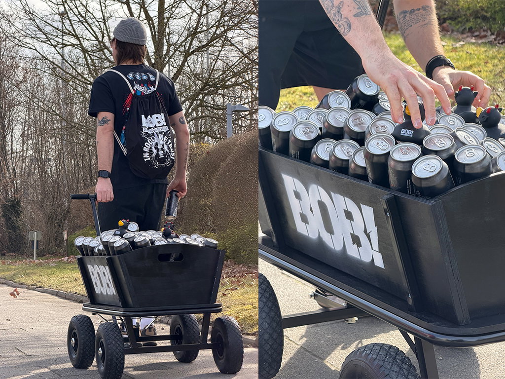 BOBs Bollerwagen – gefüllt mit HEADBANGER Bier