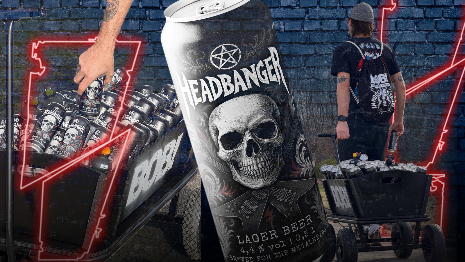 BOBs Bollerwagen: Gewinnt einen Bollerwagen gefüllt mit dem neuen HEADBANGER Bier