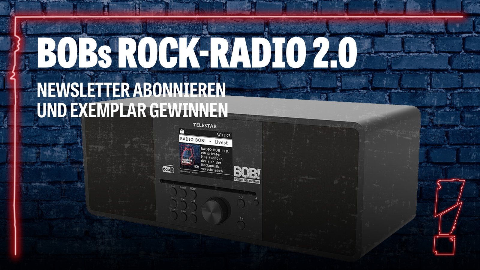 Newsletter Verlosung von BOBs Rock-Radio 2.0
