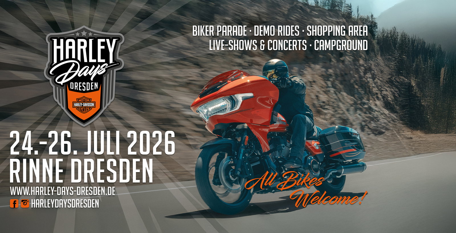 Harley Days 2026 Logo mit Motorrad