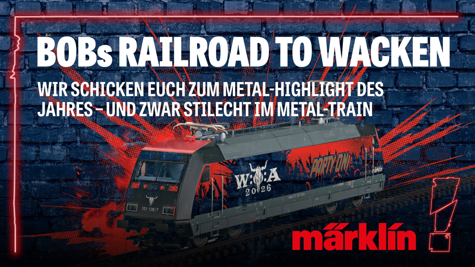 BOBs Railroad to Wacken: Wacken-Tickets mit Anreise im Metal-Train gewinnen!
