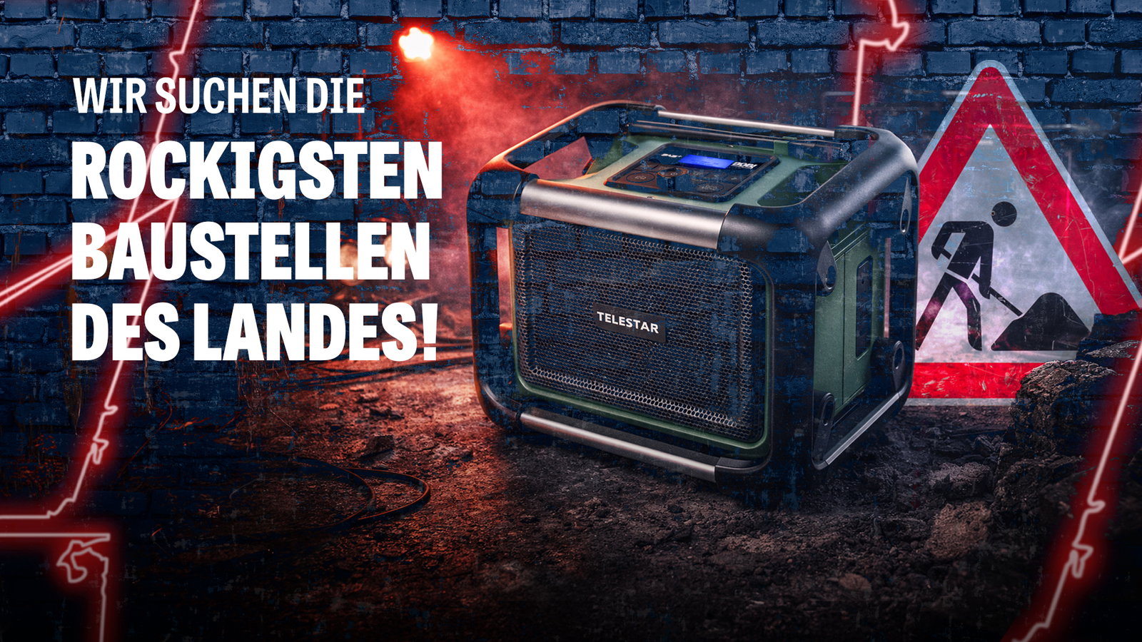 RADIO BOB! sucht die rockigsten Baustellen: Gewinnt das neue Outdoor-Radio im BOB-Look