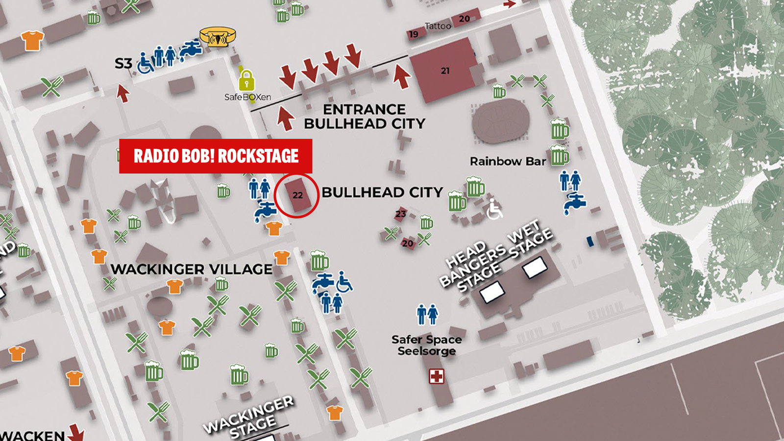 Der Standort der ROCKSTAGE auf dem Bullhead City Gelände