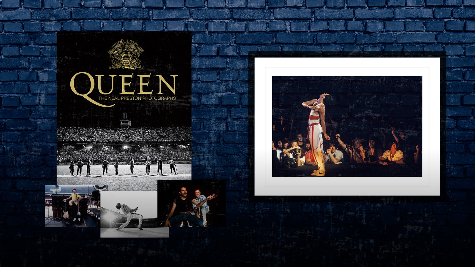 Buch "Queen – The Neal Preston Photographs" und Fotoprint "Freddie Mercury, 1986"