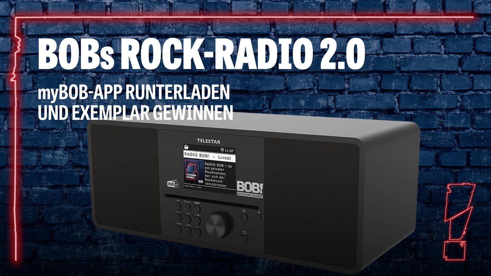 Verlosung BOBs Rock-Radio 2.0 in der myBOB-App