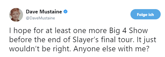 Dave Mustaine Tweet