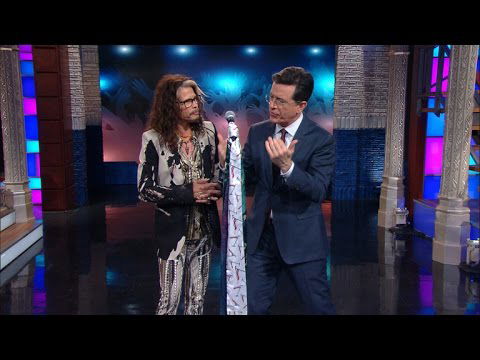 Steven Tyler Has Gift For Stephen